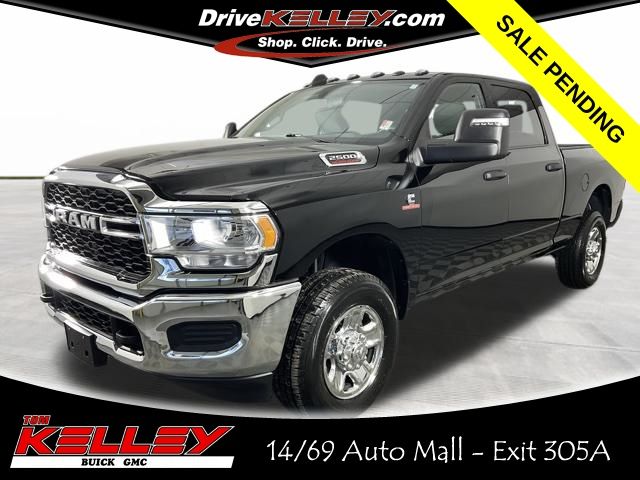 Diamond Black Crystal Pearlcoat 2024 RAM 2500 Tradesman Crew Cab 4WD Pickup Truck Four-Wheel Drive 6-Speed Automatic