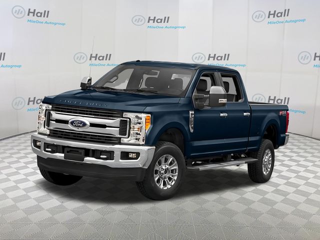 Blue 2017 Ford F-250 Super Duty XLT Crew Cab 4WD Pickup Truck Four-Wheel Drive 6-Speed Automatic