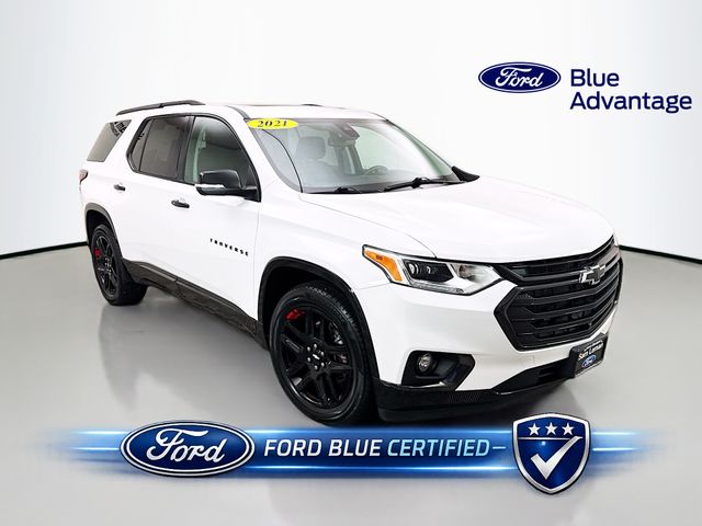 Summit White 2021 Chevrolet Traverse SUV / Crossover Four-Wheel Drive 9-Speed Automatic