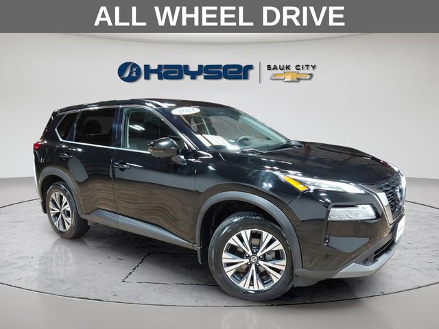 Super Black 2021 Nissan Rogue SUV / Crossover All-Wheel Drive Continuously Variable Transmission