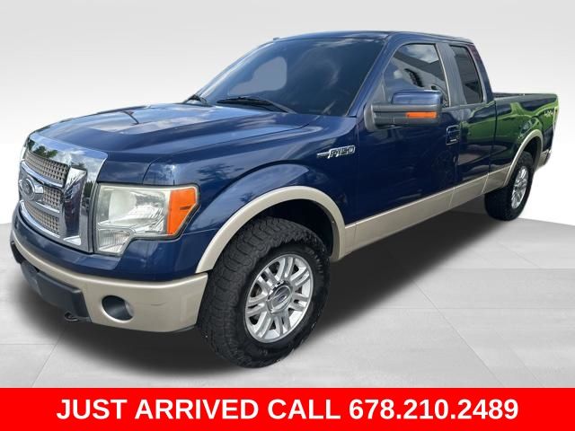 Blue 2009 Ford F-150 Lariat SuperCab LB 4WD Pickup Truck Four-Wheel Drive 6-Speed Automatic