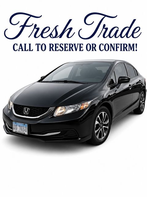 Crystal Black Pearl 2014 Honda Civic EX Sedan Front-Wheel Drive Continuously Variable Transmission