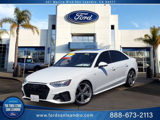 Glacier White Metallic 2021 Audi A4 Sedan All-Wheel Drive 7-Speed Automatic