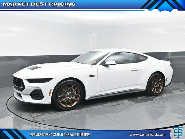 Oxford White 2025 Ford Mustang GT Premium Fastback RWD Coupe Rear-Wheel Drive Automatic