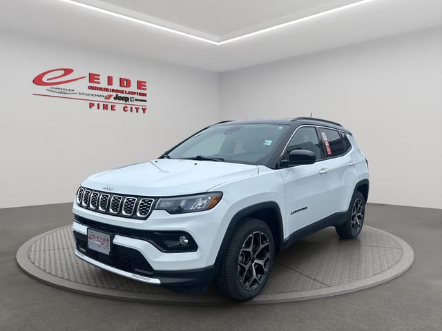 Bright White Clearcoat 2025 Jeep Compass Limited 4WD SUV / Crossover Four-Wheel Drive 8-Speed Automatic