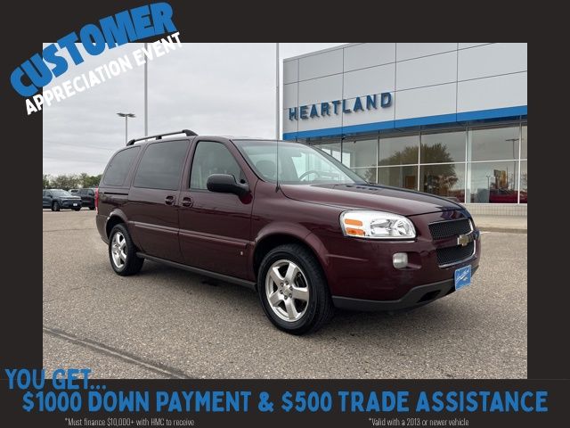 Bordeaux Red Metallic 2007 Chevrolet Uplander 3LT Extended FWD Minivan Front-Wheel Drive 4-Speed Automatic Overdrive