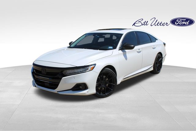 Platinum White Pearl 2022 Honda Accord Hybrid Sedan Front-Wheel Drive Continuously Variable Transmission
