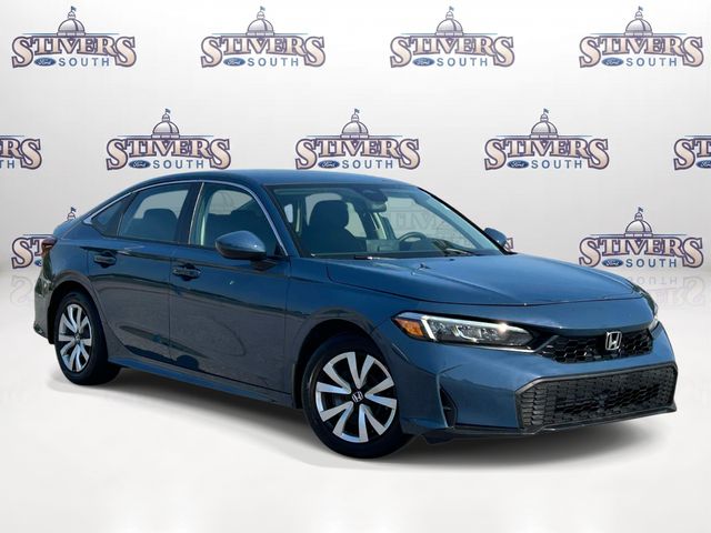Blue 2025 Honda Civic Sedan Front-Wheel Drive Continuously Variable Transmission