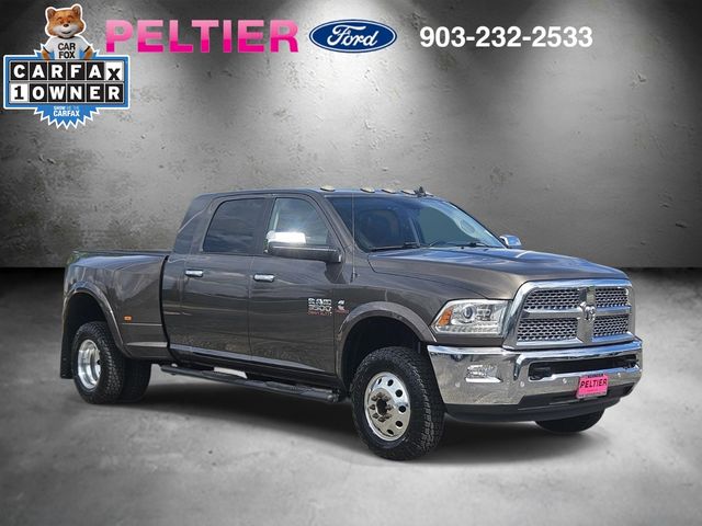 Walnut Brown Metallic Clearcoat 2018 RAM 3500 Laramie Mega Cab DRW 4WD Pickup Truck Four-Wheel Drive 6-Speed Automatic