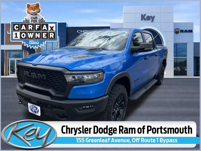 Hydro Blue Pearlcoat 2025 RAM 1500 Rebel Crew Cab 4WD Pickup Truck Four-Wheel Drive 8-Speed Automatic
