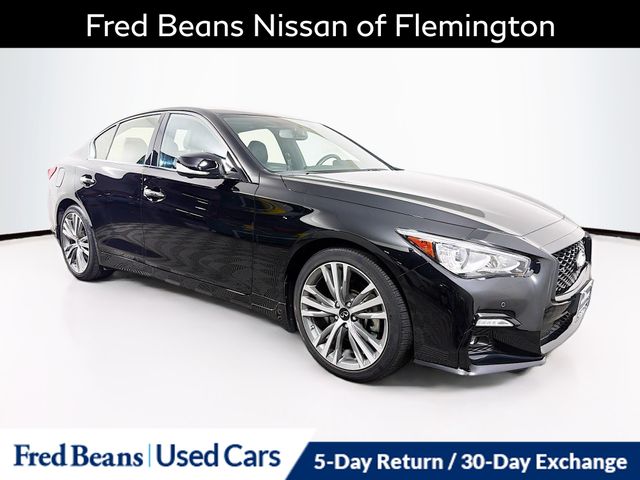 Black Obsidian 2023 INFINITI Q50 Sedan All-Wheel Drive 7-Speed Automatic Overdrive