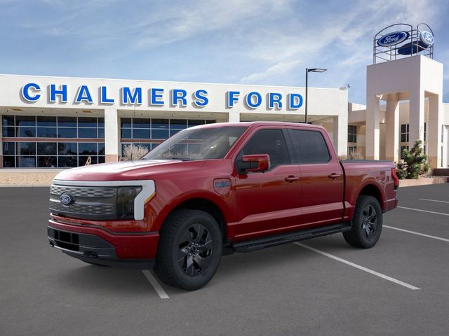 Rapid Red Metallic Tinted Clearcoat 2025 Ford F-150 Lightning Lariat SuperCrew AWD Pickup Truck All-Wheel Drive Automatic