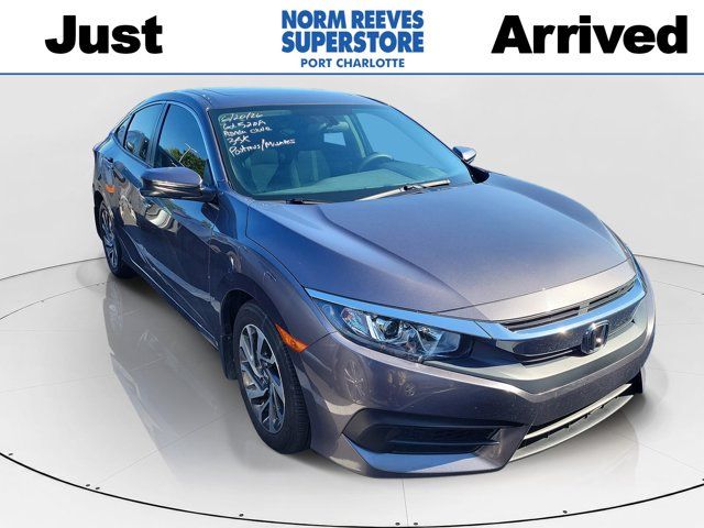 Gray 2017 Honda Civic Sedan Front-Wheel Drive Continuously Variable Transmission