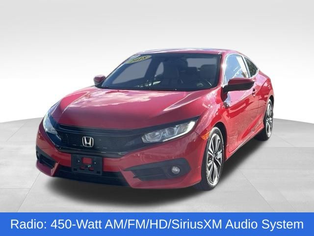Red 2018 Honda Civic Coupe Coupe Front-Wheel Drive Continuously Variable Transmission