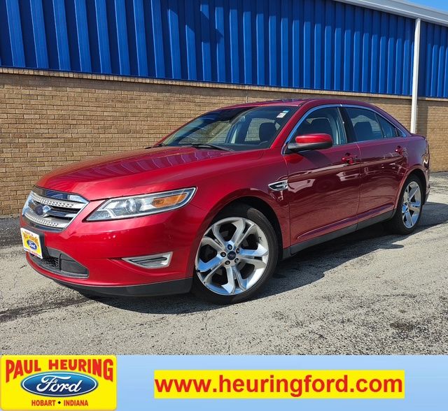 Red 2010 Ford Taurus Sedan All-Wheel Drive 6-Speed Automatic