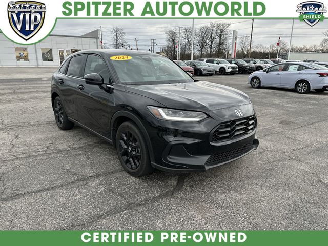 Crystal Black Pearl 2024 Honda HR-V Sport AWD SUV / Crossover All-Wheel Drive Continuously Variable Transmission