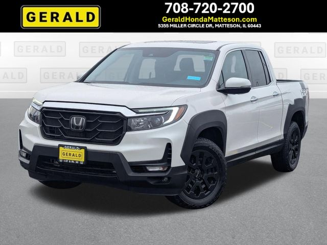 Platinum White Pearl 2023 Honda Ridgeline RTL-E AWD Pickup Truck All-Wheel Drive 9-Speed Automatic