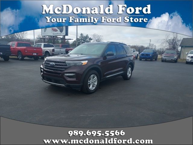 Jewel Red Metallic Tinted Clearcoat 2023 Ford Explorer XLT AWD SUV / Crossover All-Wheel Drive Automatic