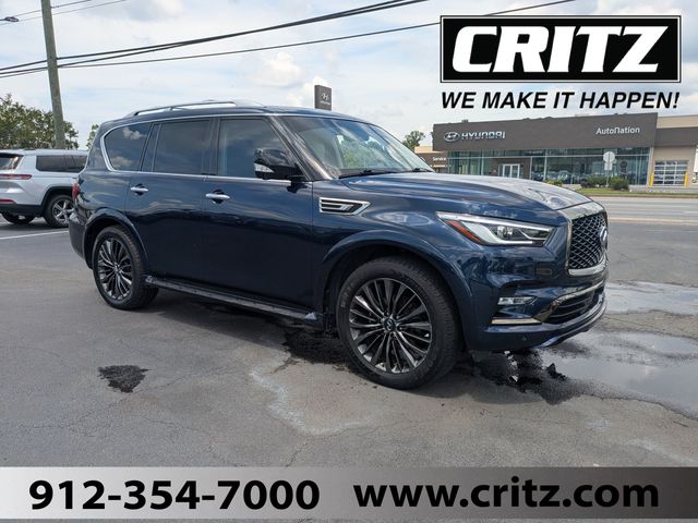 Hermosa Blue 2021 INFINITI QX80 SUV / Crossover Rear-Wheel Drive 7-Speed Automatic