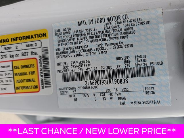 Used 2020 White Ford SE image 33