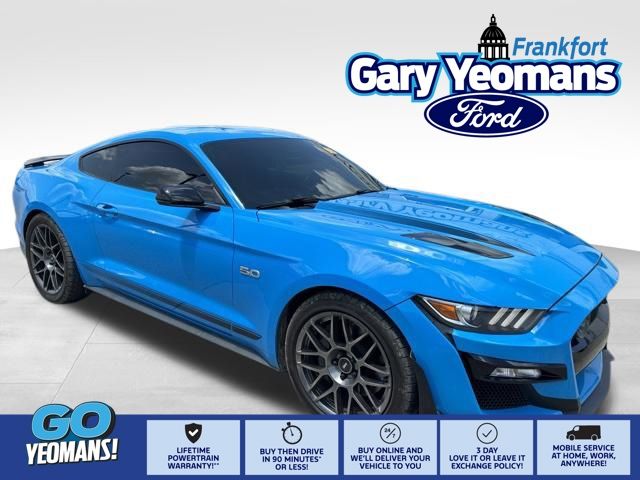 Grabber Blue 2017 Ford Mustang Coupe Rear-Wheel Drive 6-Speed Manual
