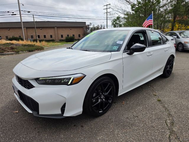 Platinum White Pearl 2025 Honda Civic Hybrid Sport Sedan FWD Sedan Front-Wheel Drive Continuously Variable Transmission