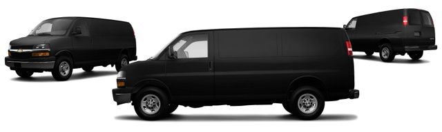 Black 2019 Chevrolet Express Cargo Van Rear-Wheel Drive 8-Speed Automatic Overdrive