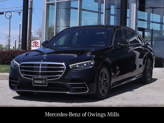 Obsidian Black 2024 Mercedes-Benz S-Class S 580 4MATIC Sedan All-Wheel Drive 9-Speed Automatic