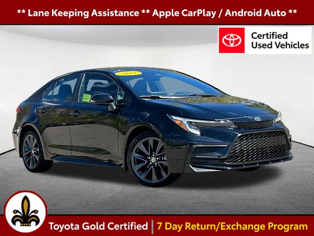 Midnight Black Metallic 2025 Toyota Corolla Sedan Front-Wheel Drive Continuously Variable Transmission