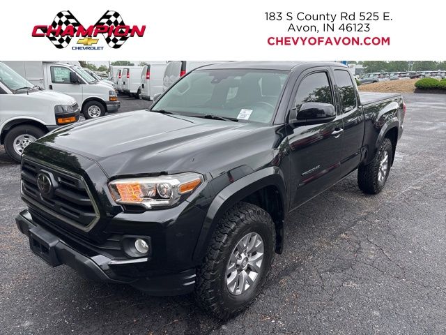 Midnight Black Metallic 2018 Toyota Tacoma SR5 V6 Access Cab 4WD Pickup Truck Four-Wheel Drive 6-Speed Automatic