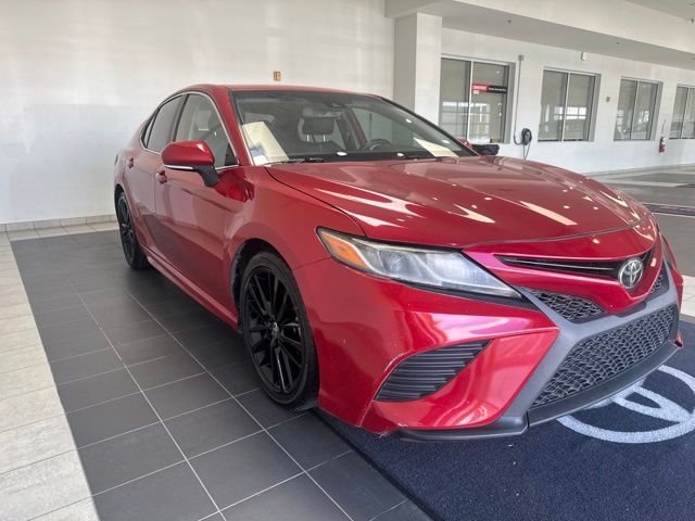 2019 Toyota Camry SE Red at Don McGill Toyota