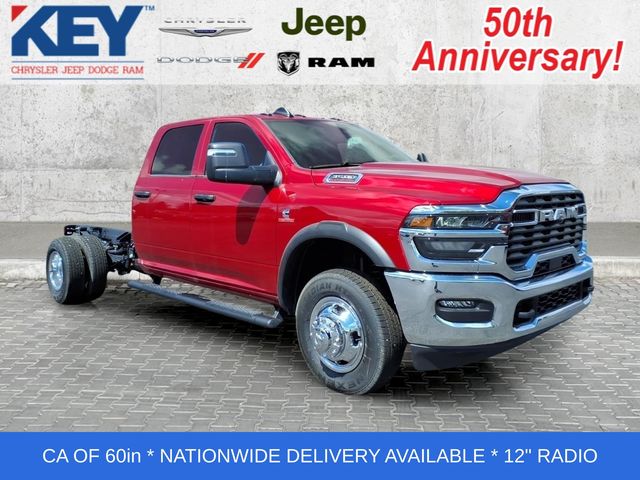 Molten Red Pearlcoat 2026 RAM 3500 Chassis Tradesman Crew Cab LB DRW 4WD Pickup Truck Four-Wheel Drive 8-Speed Automatic