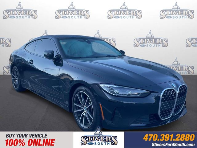 Black Sapphire Metallic 2022 BMW 4 Series 430i Coupe RWD Coupe Rear-Wheel Drive 8-Speed Automatic