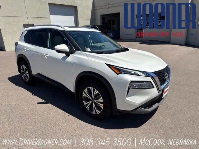 Pearl White Tricoat 2023 Nissan Rogue SUV / Crossover All-Wheel Drive Continuously Variable Transmission