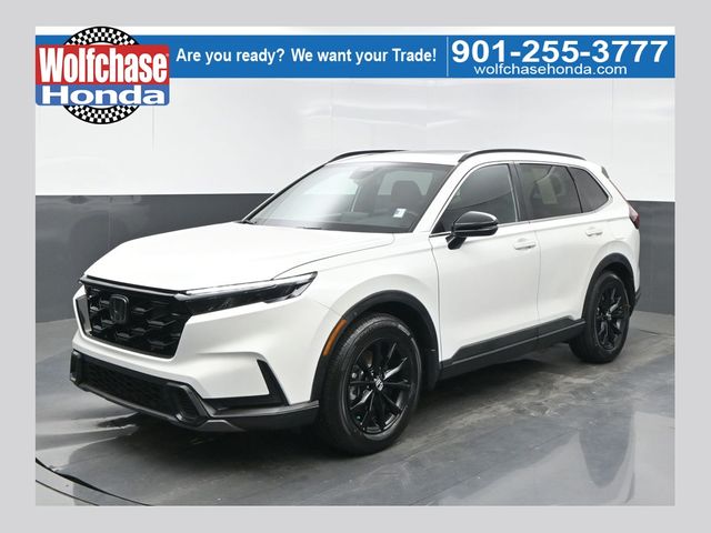 Platinum White Pearl 2025 Honda CR-V Hybrid Sport FWD SUV / Crossover Front-Wheel Drive Continuously Variable Transmission