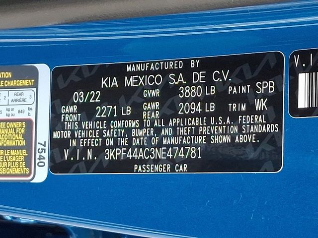 2022 Kia Forte GT Blue at Subaru and VW of Moon Township
