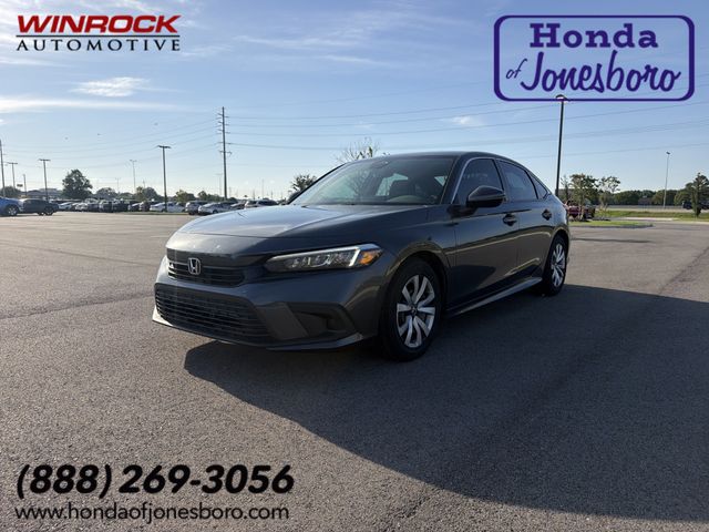 Lunar Silver Metallic 2024 Honda Civic LX FWD Sedan Front-Wheel Drive Continuously Variable Transmission