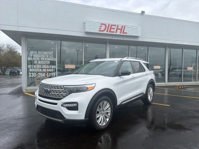 Oxford White 2021 Ford Explorer Limited AWD SUV / Crossover All-Wheel Drive Automatic