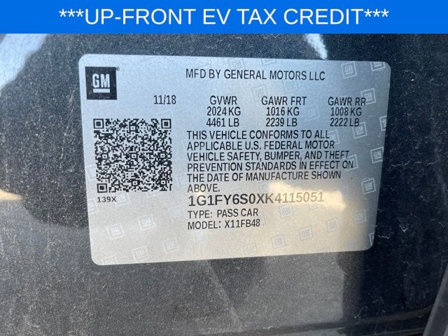 Used 2019 Chevrolet Bolt EV For Sale in Livonia, MI