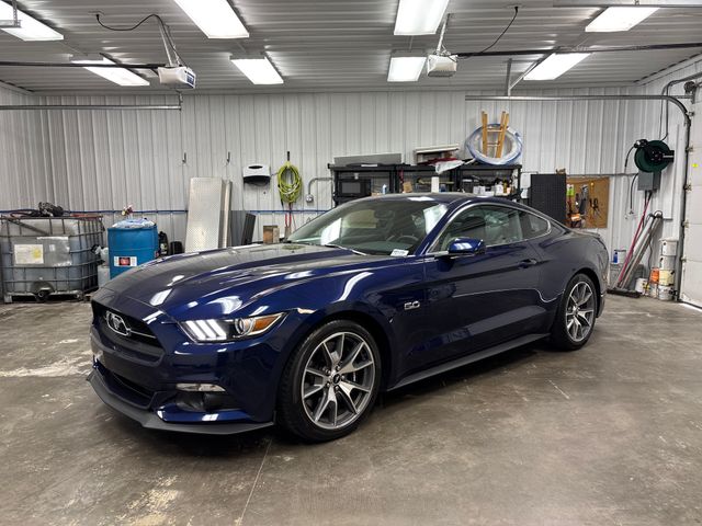 Kona Blue Metallic 2015 Ford Mustang GT 50 Years Limited Edition Coupe RWD Coupe Rear-Wheel Drive 6-Speed Manual