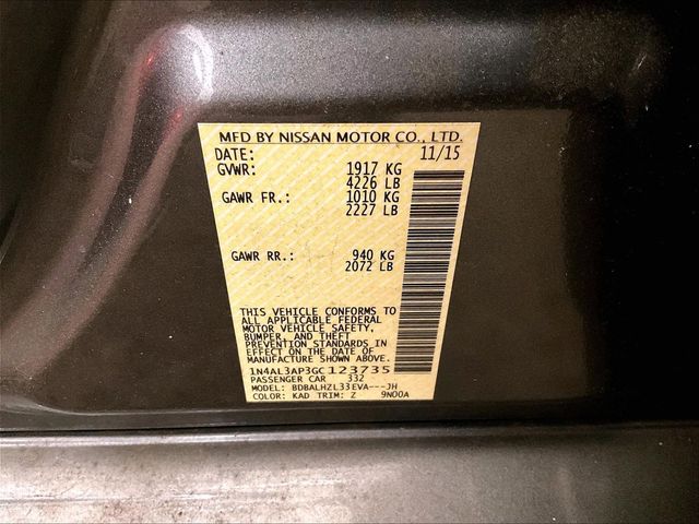 2016 Nissan Altima 2.5 SR Gray at Subaru and VW of Moon Township