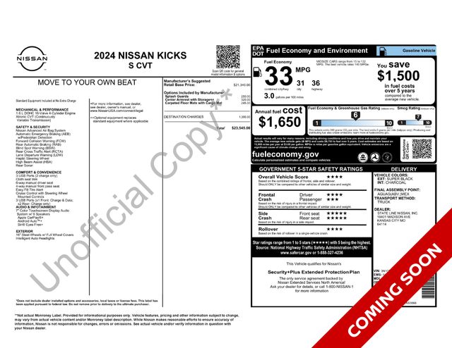 2024 Nissan Kicks S FWD