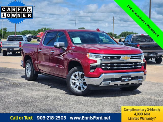 Cherry Red Tintcoat 2022 Chevrolet Silverado 1500 LTZ Crew Cab 4WD Pickup Truck Four-Wheel Drive Automatic