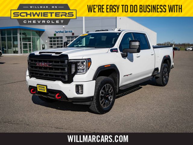 Summit White 2023 GMC Sierra 2500HD AT4 Crew Cab 4WD Pickup Truck Four-Wheel Drive Automatic