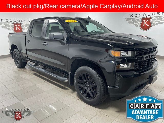 Black 2021 Chevrolet Silverado 1500 Pickup Truck Four-Wheel Drive 8-Speed Automatic
