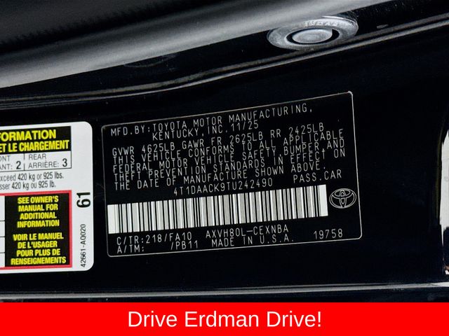Used 2026 Toyota Camry Sedan