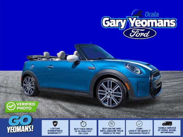 Island Blue Metallic 2023 MINI Cooper S Convertible FWD Convertible Front-Wheel Drive 7-Speed Automatic