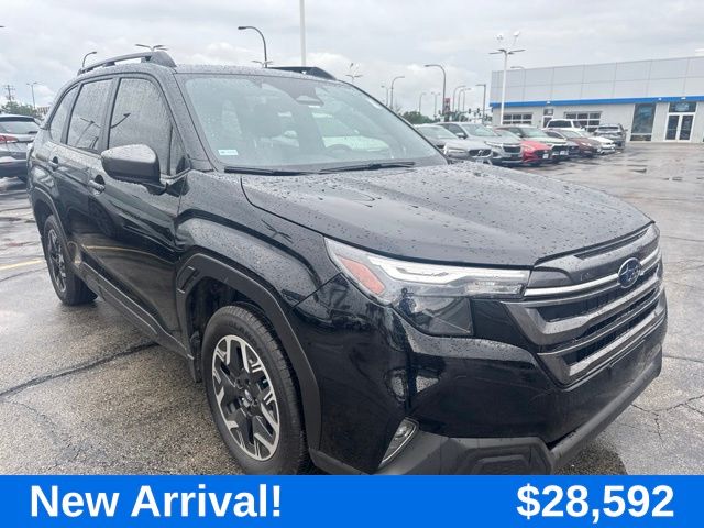 Crystal Black Silica 2025 Subaru Forester Premium Crossover AWD SUV / Crossover All-Wheel Drive Continuously Variable Transmission