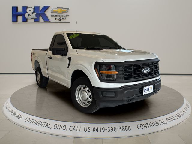 White 2024 Ford F-150 XL Regular Cab 4WD Pickup Truck Four-Wheel Drive Automatic