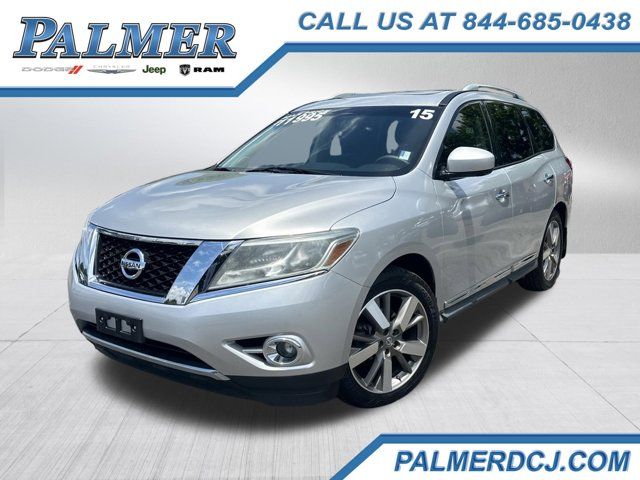 Brilliant Silver 2015 Nissan Pathfinder Platinum SUV / Crossover Front-Wheel Drive Continuously Variable Transmission